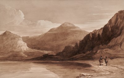 Paisatge amb figures i muntanya finlandesa tekijältä Edward Pretty