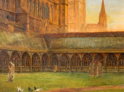 Lincolnin katedraali - The Cloisters, 1880. tekijältä Edward R Taylor