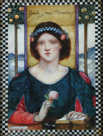 Beata Mea Domina (akvarelli ja pastelli paperille) tekijältä Edward Reginald Frampton