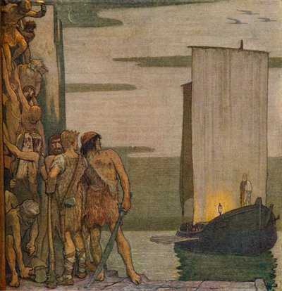 Pyhän Patrickin maihinnousu Irlannissa, c1912, 1914 tekijältä Edward Reginald Frampton