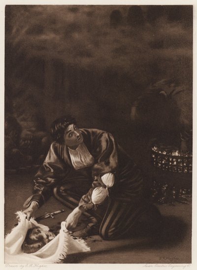 Il Pecorone: Päivä IX, romaani I, Mestarivaras (litho) tekijältä Edward Robert Hughes