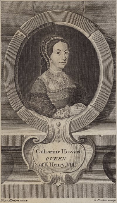 Catherine Howard, kuningas Henry VIII:n viides vaimo (kaiverrus) tekijältä Edward Rooker