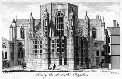 Henry VII:n kappeli, Westminster Abbey, Lontoo, 1700-luku. tekijältä Edward Rooker