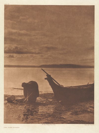 Portfolio IX, levy 317: Simpukkakaivaja tekijältä Edward S. Curtis