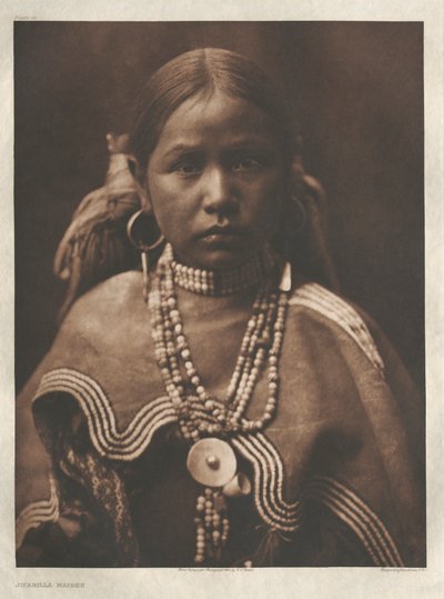 Salkku I, levy 22: Jicarilla-neito. tekijältä Edward S. Curtis