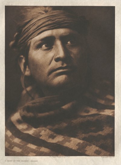 Salkku I, levy 26: Aavikko-navahon päällikkö. tekijältä Edward S. Curtis