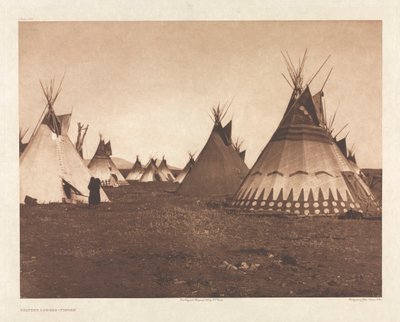 Portfolio VI, levy 186: Painted Lodges - Piegan tekijältä Edward S. Curtis