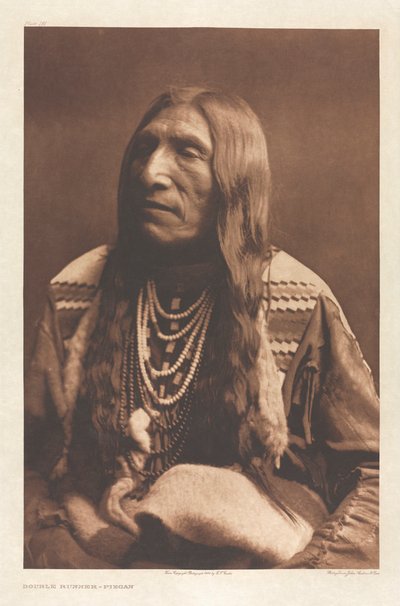 Portfolio VI, levy 191: Double Runner - Piegan tekijältä Edward S. Curtis