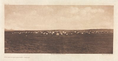 Portfolio VI, levy 192: Sun Dance Campment - Piegan tekijältä Edward S. Curtis
