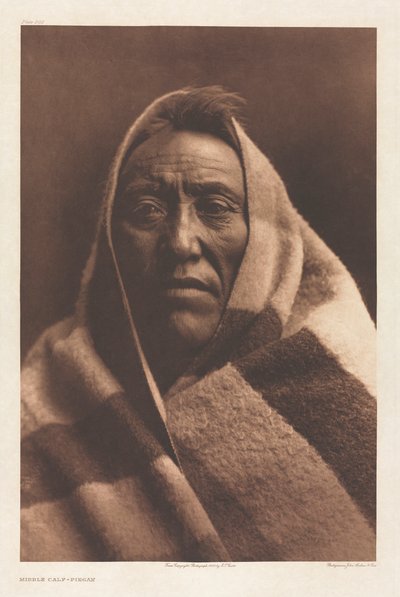 Portfolio VI, levy 202: Keskivasikka - Piegan tekijältä Edward S. Curtis
