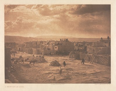 Salkku XVI, levy 565: Juhlapäivä Acomassa tekijältä Edward S. Curtis