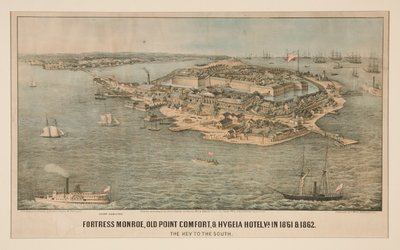 aMonroen linnoitus, Old Point Comfort ja Hygeia Hotel, Va. vuosina 1861 ja 1862 tekijältä Edward Sachse