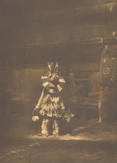 Naamioitunut tanssija - Cowichan, 1912. tekijältä Edward Sheriff Curtis