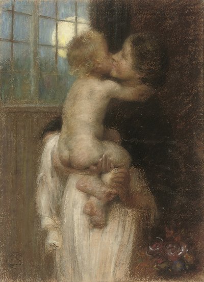 Suudelma, c. 1910. tekijältä Edward Stott