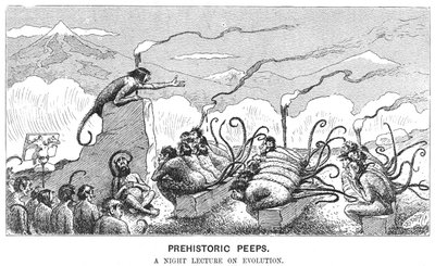 Esihistorialliset piikit: Yön luento evoluutiosta, 1894. tekijältä Edward Tennyson Reed