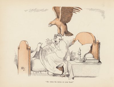 Hännät kierteellä: The Eagle (väri litho) tekijältä Edward Tennyson Reed