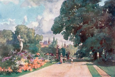 Hannover - Herrenhausen (värilliset litografiat) tekijältä Edward Theodore Compton