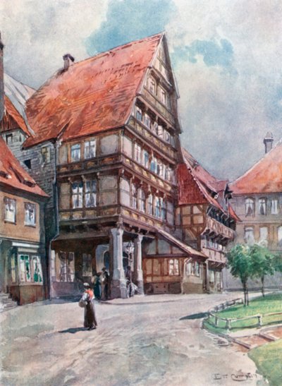 Hildesheim (värilitografia) tekijältä Edward Theodore Compton