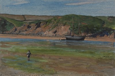 Devon-joki laskuveden aikaan, 16. kesäkuuta 1859 tekijältä Edward Thompson Davis