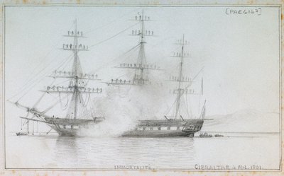 "Immortalite" Gibraltar, 4. huhtikuuta 1861. tekijältä Edward William Cooke