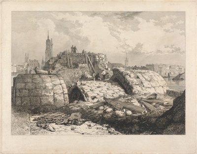 London Bridge - purkaminen tekijältä Edward William Cooke