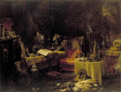 Huonekalut ja erilaiset esineet 1100- ja 1300-luvuilta tekijältä Edward William Cooke