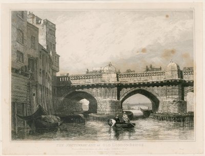 Old London Bridgen Southwark End tekijältä Edward William Cooke