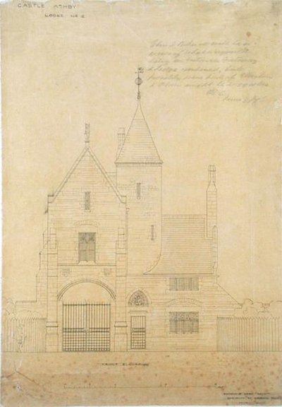 Castle Ashbyn etukorkeus, Lodge nro 2 tekijältä Edward William Godwin