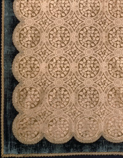 Iso Syringa, valmistaja Warner & Ramin, suunniteltu vuonna 1875 (silkkidamasti) tekijältä Edward William Godwin