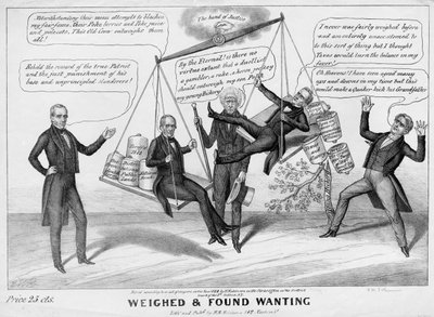 Punnittu ja todettu puutteelliseksi, julkaisija H R Robinson, New York, 1844 tekijältä Edward Williams Clay