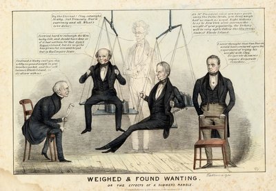 Punnittu ja todettu puutteelliseksi, julkaisija H R Robinson, New York, 1844 tekijältä Edward Williams Clay