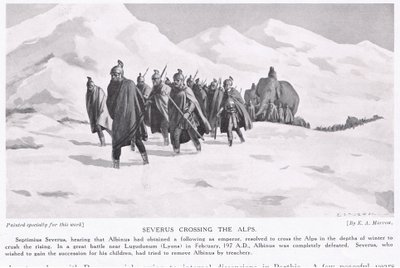 Severus ylittää Alpit tekijältä Edwin A. Morrow