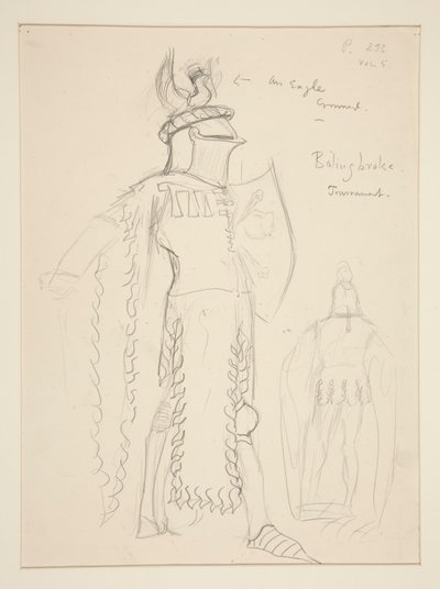 Bolingbroke (Turnauskohtaus), Henry Irvingin pukuluonnos tekijältä Edwin Austin Abbey