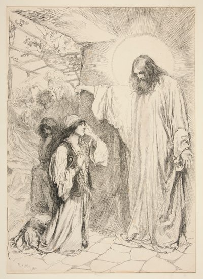 Kristus ja Maria Magdaleena tekijältä Edwin Austin Abbey