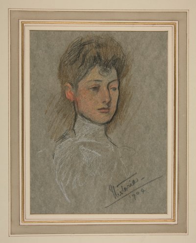 Edward VII:n kruunaus muotokuva: Prinsessa Victoria Alexandra Olga Mary tekijältä Edwin Austin Abbey