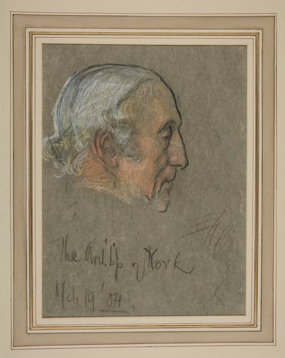 Edward VII:n kruunaus muotokuva: William Dalrymple Maclagan, arkkipiispa tekijältä Edwin Austin Abbey