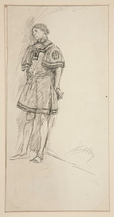 Pukututkimus kahdelle Veronan herralle (?) tekijältä Edwin Austin Abbey