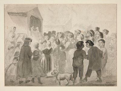 Väkijoukon kohtaus tekijältä Edwin Austin Abbey