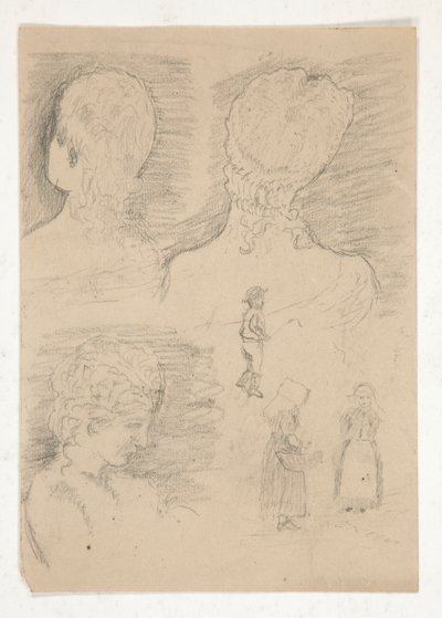 Piirustus veistosrintakuvasta tekijältä Edwin Austin Abbey