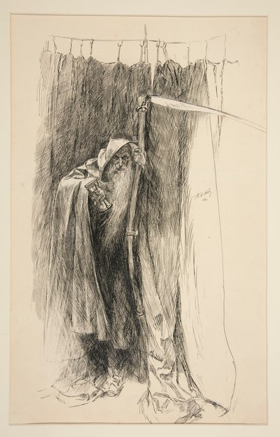 Anna aika kuorona - näytös IV, kohtaus I, talvi tekijältä Edwin Austin Abbey