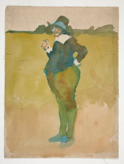 Lihava mies maisemassa tekijältä Edwin Austin Abbey