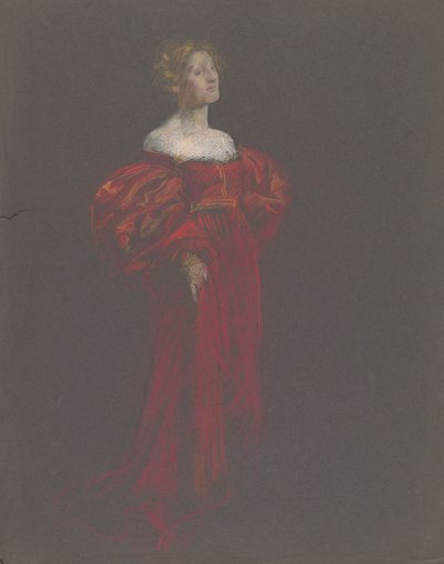 Naishahmo sinisenä ja pinkkinä. tekijältä Edwin Austin Abbey