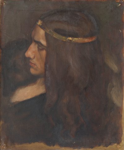 Hamletin hahmotutkimus, Hamletin näytelmäkohtaus, näytös III, kohtaus II tekijältä Edwin Austin Abbey