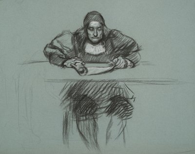 Figura per al judici de la reina Katherine. dependent d