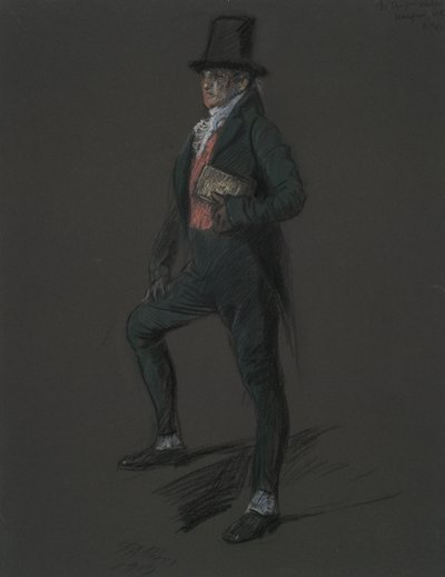 Kuvatutkimus tohtori Casper Wistalin hahmolle in tekijältä Edwin Austin Abbey