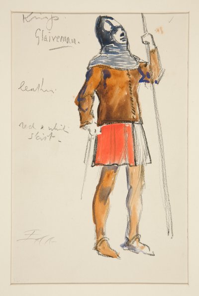 Glaiveman, pukupiirros Henry Irvingille tekijältä Edwin Austin Abbey