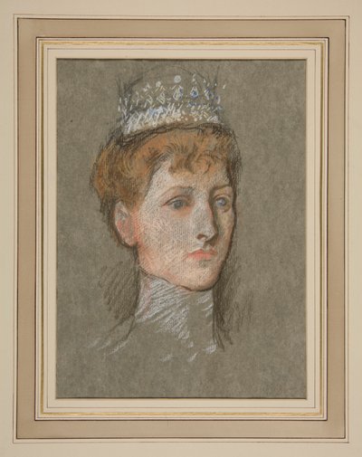 Walesin prinsessan pää (Queen Mary) tekijältä Edwin Austin Abbey