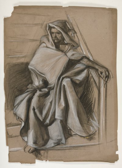 Pyhä Graal -sarja. Hodded figuuritutkimus. tekijältä Edwin Austin Abbey