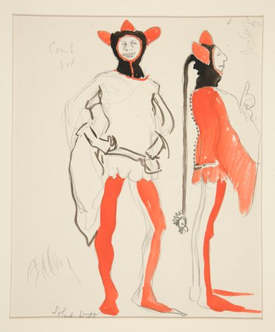 Jesters, pukupiirros Henry Irvingille tekijältä Edwin Austin Abbey
