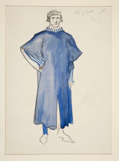 John of Gaunt, pukuluonnos Henry Irvingille tekijältä Edwin Austin Abbey